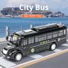 1/30 Scale Inertia Sliding Campus Bus Car Model Simulation Sound and Light Music Educational Toy Bus Car Toy Children's Birthday Gift