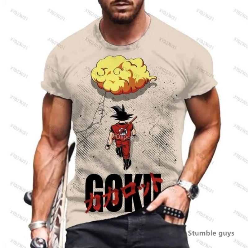 2026 Summer Unisex Holiday Style Anime Dragon Ball T-shirt Goku Kakarot Vegeta Super Saiyan Oversized