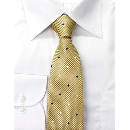 Michiko London Brand Tie Made Japan Nishijin Weaving 100 Silk Jacquard Weave Square Pattern.