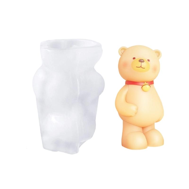 Nonstick Silicone Bear Mold for Crafting 3D Aromatherapies Candle Home Decoration Mould Unique Gift Making Mold