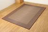 Ikehiko Made in Japan Rush Rug Carpet Brown 3 Tatami Rectangular F Knarl Approximately 191 x 250 cm Made in Japan Plump Backing Hiba Processing