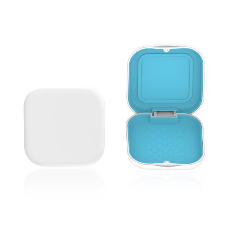 Invisible Retainer Box Mirror Storage Case Square Mouth Guard Aligner Braces Orthodontics Container Oral Hygiene Supplies