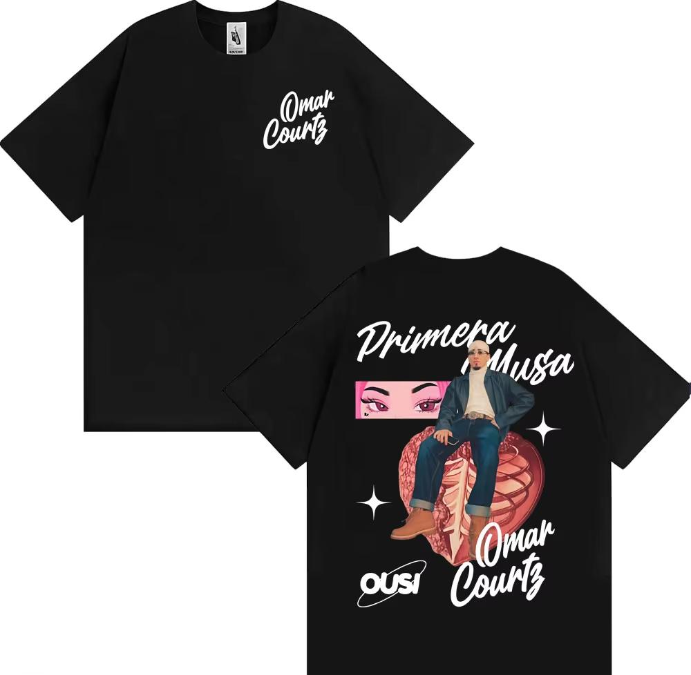 Omar Courtz Primera Musa Album 2025 Graphic T-shirt Fashion Hip Hop Pop Music T Shirts Men Women Summer Top Male Cotton T Shirt