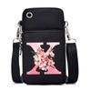 2024 Mobile Phone Bag Women's Messenger Bag New Alphabet Letter Printing Black Shoulder Bag Change Bag