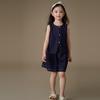 Hachikis Girls' Summer Denim Vest & Shorts Outfit