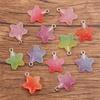 20Pcs Mixed Color Bear Heart Star DIY Charm Versatile Resin Pendants for Handmade Jewelry and Keychain Embellishments