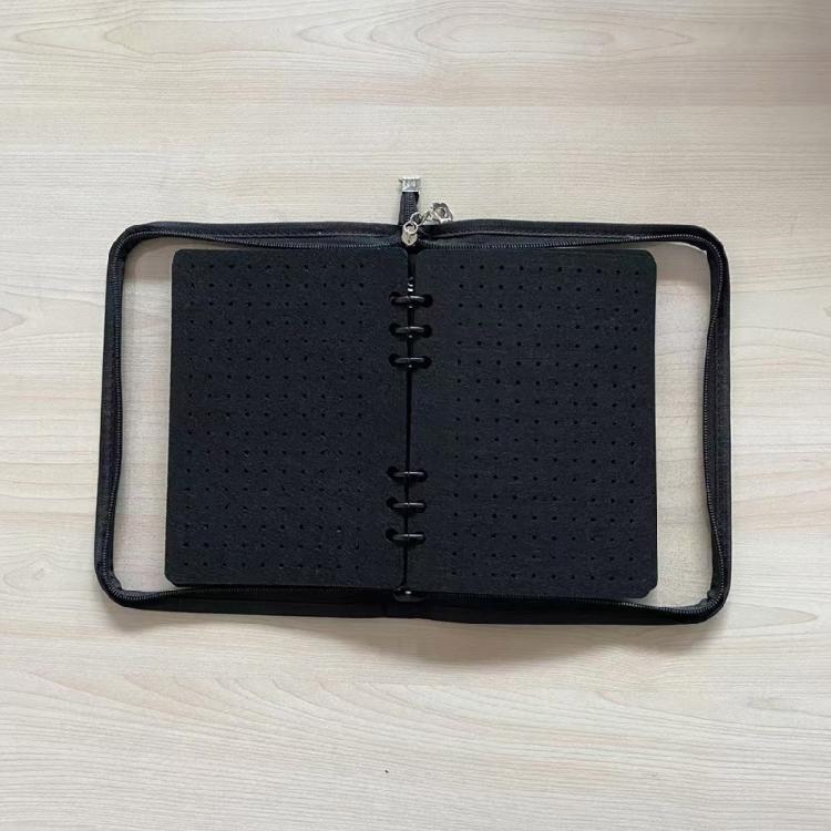 Practical Pin Collection Book 8 Pages Travel Friendly Brooch Organizer with Clear Cover Brooch Storage Book Felt Texture