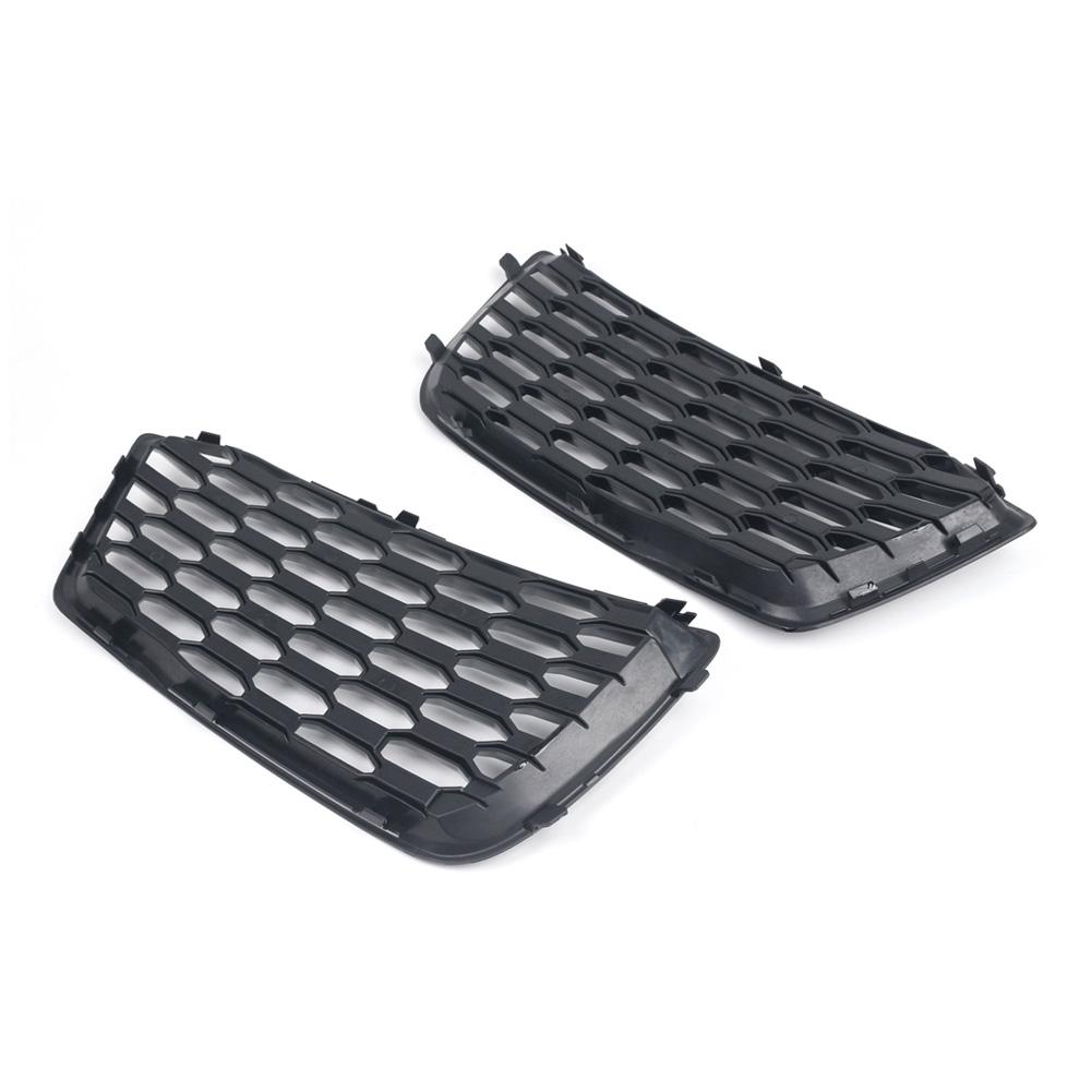 1 Pair Car Front Bumper Lower Grille Grill Fog Lamp Frame Bezel Insert Honeycomb Through-hole Compatible For Q5 2018-2020