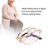 Folding Presbyopic Glasses Blue Light Blocking Anti Fatigue Reading Glasses for Men Women(+150 Gold Frame)