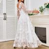 2025 Spring European & American Off-Shoulder Bridal Wedding Evening Gown for Women