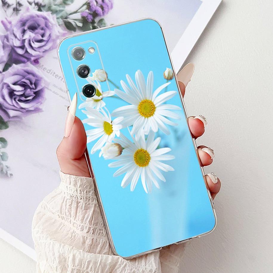For Samsung Galaxy S20 FE Case SM-G780F S20FE Cover Popular Flower Soft Silicone Cases For Samsung S20 Fan Edition S20Lite Funda