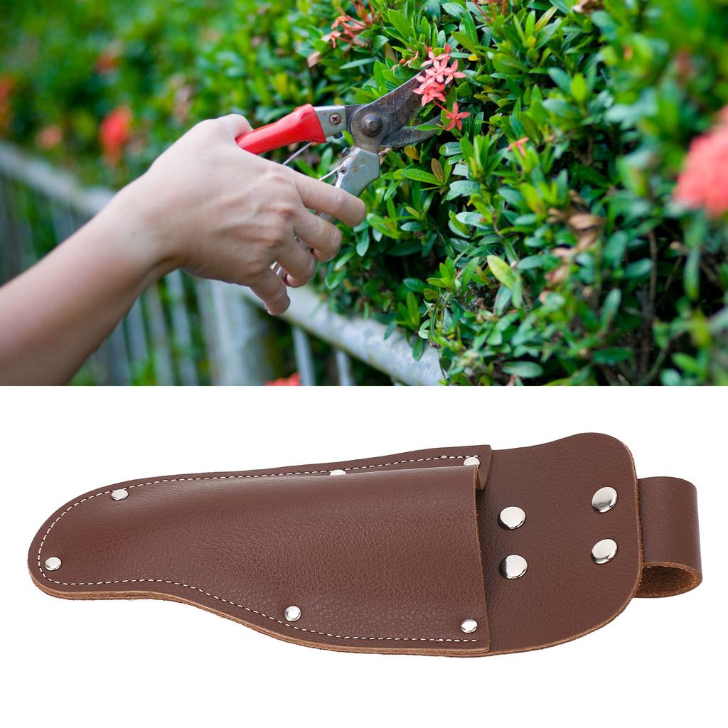 Tånghållare Sekatörslida Kohud Bälteshängande Ficka för Trädgårdsarbete Beskärningssaxar Saxar Knivar Kaffe