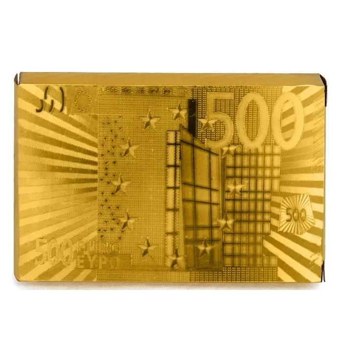 EURO USD Back Golden Playing Cards Plastic Waterproof Deck Durable Poker Entertainment