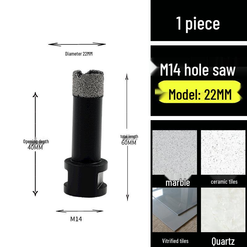 M14 Diamond Hole Opener for Tile, Marble, and Rock Slabs