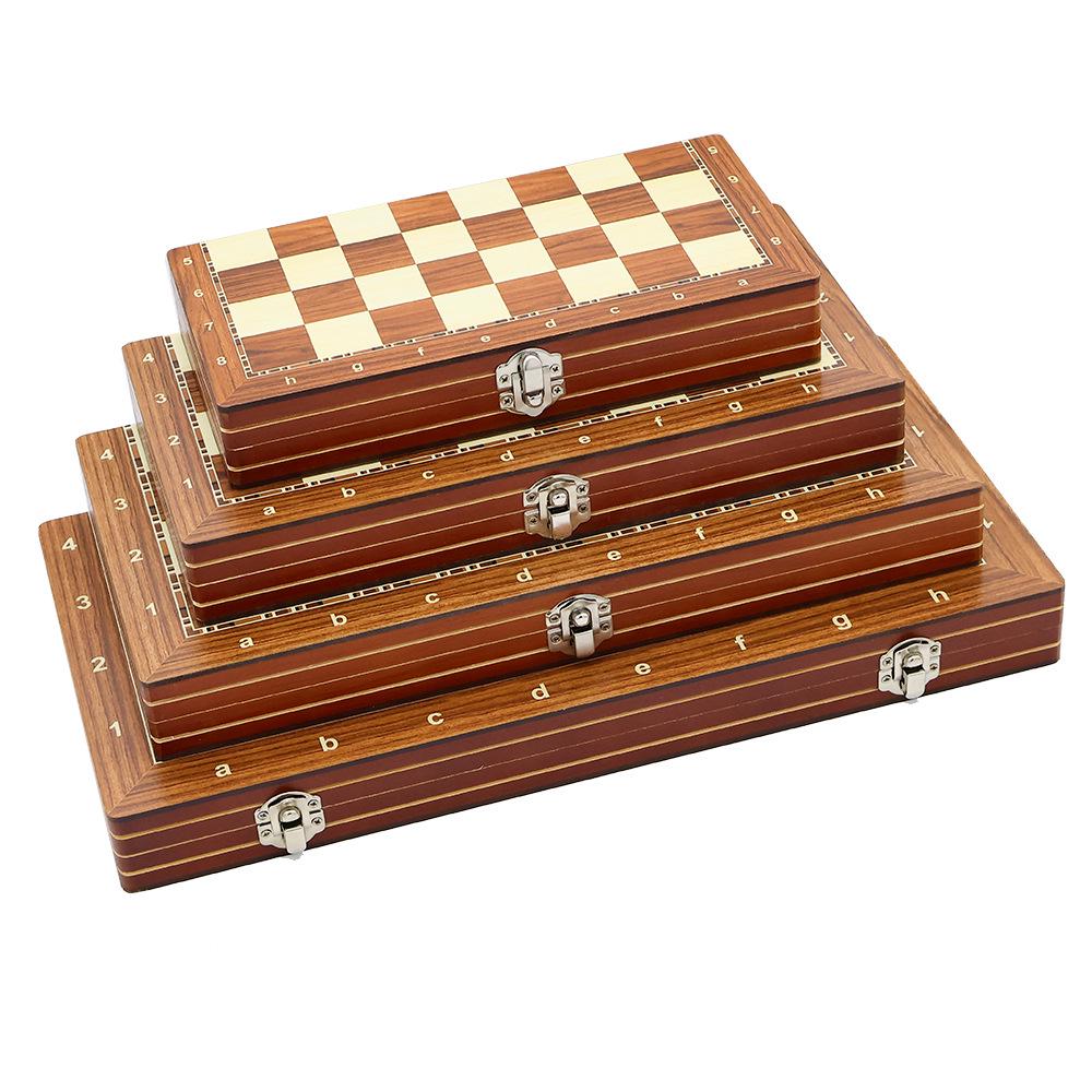 Magnetic Three-in-One Folding Wooden Chess Set for Beginners