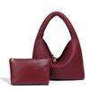 Fashion new small golden ball hand-woven women's bag texture trend niche single shoulder armpit bag large capacity hand bag