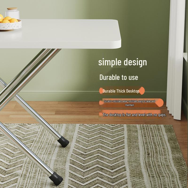 Compact Foldable Dining Table for Indoor/Outdoor Use - Portable, Rectangular, Ideal for Home or Rental Rooms