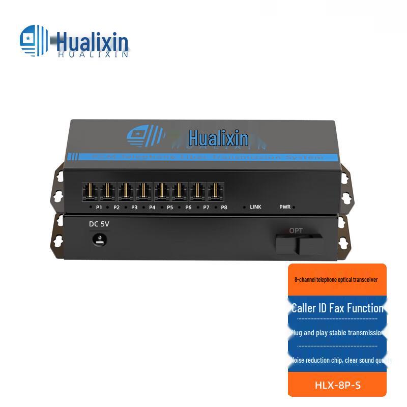 

HUALIXIN 8-канальний оптичний трансивер для телефонного зв язку PCM Pure Telephone (SC Interface)