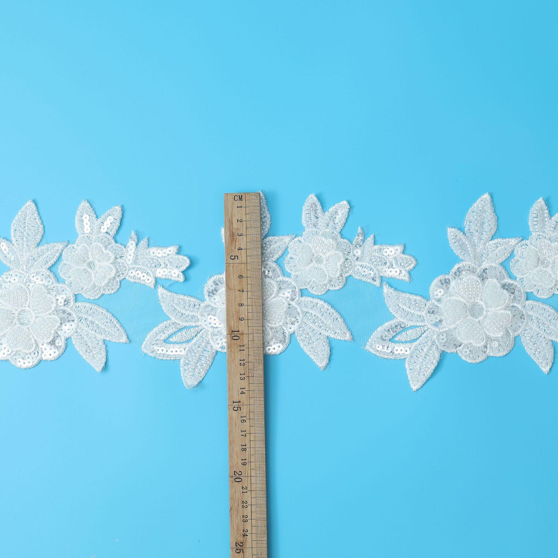 

Вышивка бисером Бежевое свадебное платье Кружево, Фата Повязка на голову Юбка Одежда для кукол Аксессуары Кружево Вышивка бисером 15 см native white/width 15CM