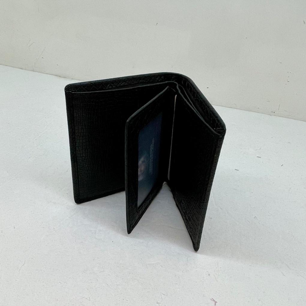 Men's Premium Cowhide Vertical Bifold Wallet - Men's Essential Item - 75% Off Sale - AM2103-4 Black