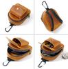 Outdoor-Sport-Taschengeldbörse, lässig, tragbar, Mini-Münzbeutel zum Aufhängen, Rindsleder, Reißverschluss, Schlüssel, Headset-Aufbewahrung, kleine Tasche