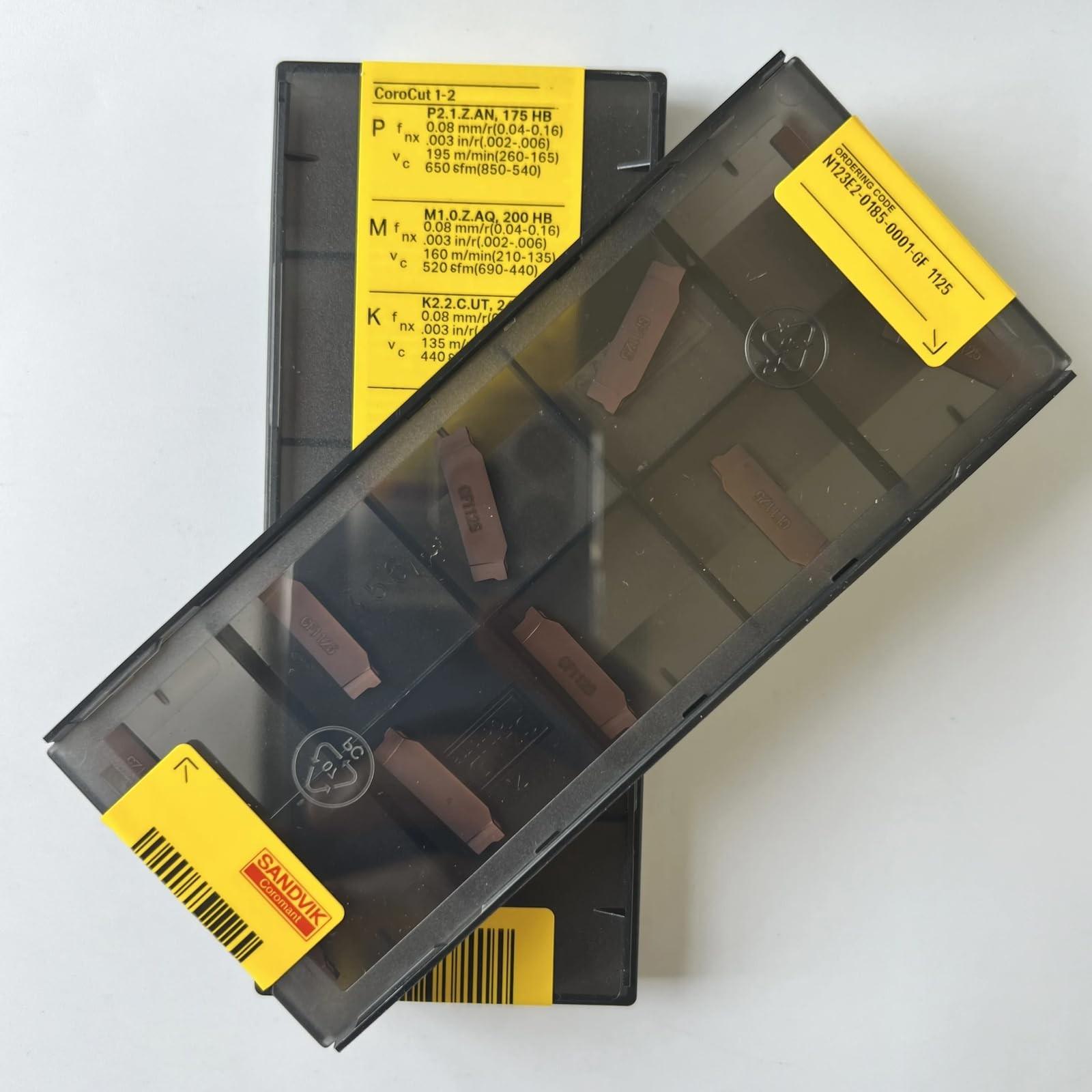 

Original Sandvik / N123E2-0185-0001-GF 1125 /CNC lathe carbide blade tool 10 Pcs