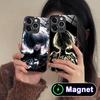 Anime Nier 2B Glass MagSafe Mobile Phone Case for iPhone 17 16 15 14 13 12 11 Air Pro Max Plus Mini Colorful Cover