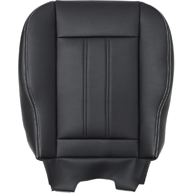 GXARTS Non-Perforated Front Driver or Passenger Side Bottom Replacement Leather Seat Cover Black Compatible with Chrysler Town & Country 2008 2009