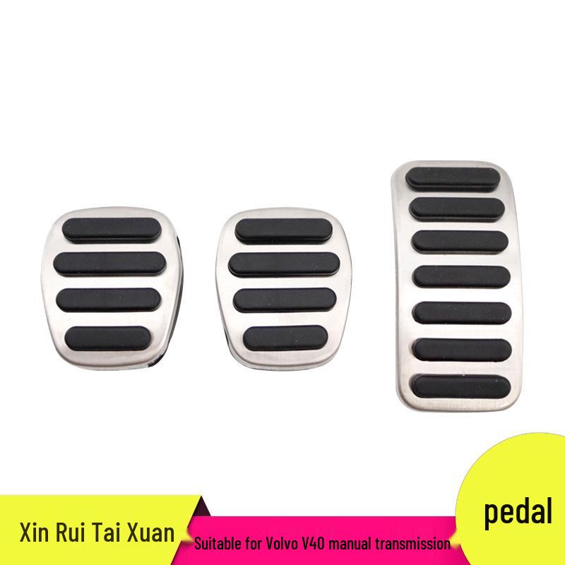 

Anti-Slip Car Pedal Set for Volvo V40: Brake, Accelerator, and Rest Area Interior Decoration Aluminum Alloy + Hard Rubber