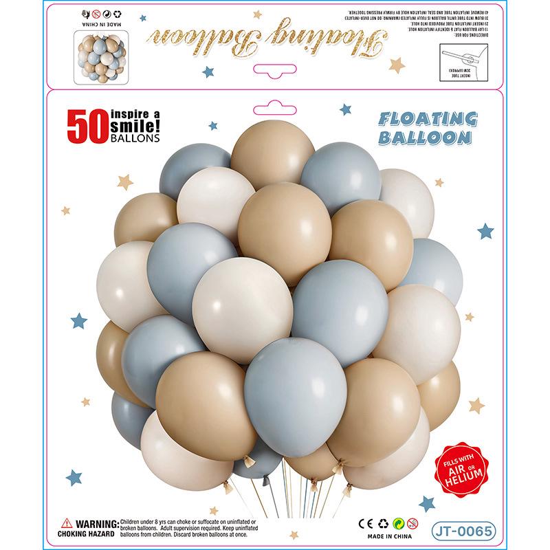 50-teiliges mattes Ballon-Set zur Geburtstagsfeier-Dekoration
