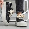 Men Leather German Trainers, Platform Height Increasing Chunky Sole Casual Skate Board Shoes