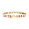 Multi-colored fashionable 4mm wide tennis chain, zircon sparkling hip-hop style exquisite jewelry bracelet for men and women