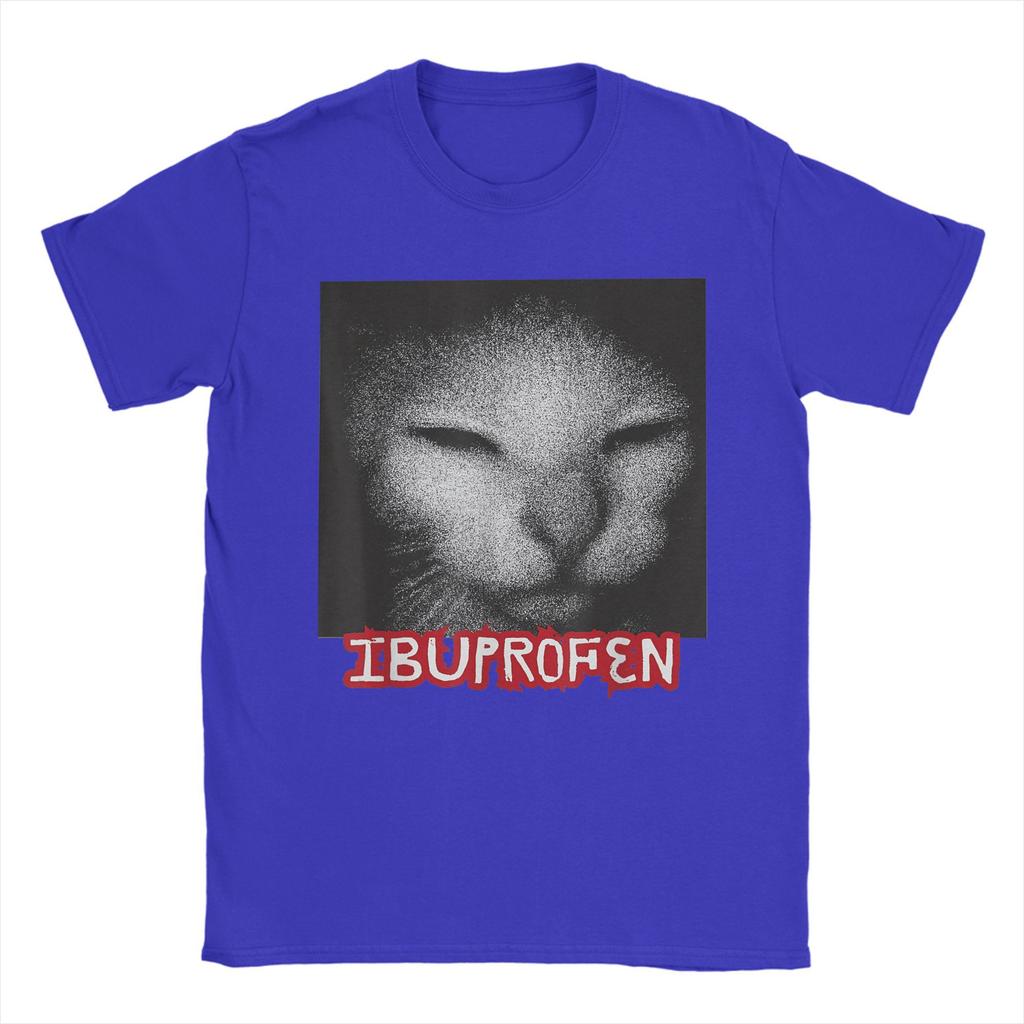Harajuku T-Shirt Ibuprofen Funny Cat Meme Unhinged Cringe T-Shirts Novelty Tee Shirt for Mens Summer Y2K Short Sleeve Clothing