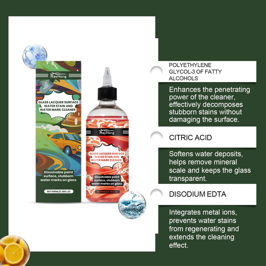 Water Mark Cleaner Glass Stain Cleaner Glass Cleaner Is Gentle And Does Not Damage The Glass For Long-lasting Cleaning,100ml