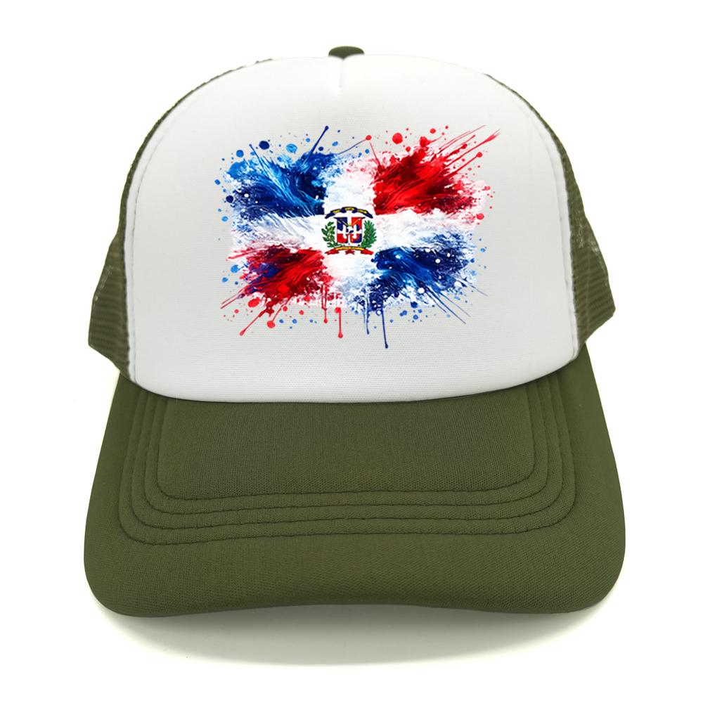 Dominican Republic Flag Baseball Cap Unisex Adjustable Mesh Hat Breathable DR Dominican Trucker Caps
