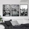 Black White Fashion Landscape Poster Venice City Travel Photography Canvas Painting Prints Wall Pictures Living Room Home Decor