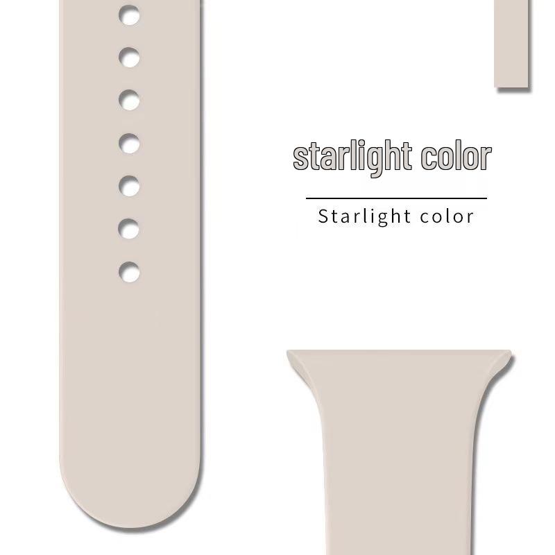 Apple Classic Solid Silicone Strap for iWatch 9/Ultra – Durable Solid Color Band