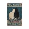 Dreacoss Retro Metal Tin SignNovelty PosterIron PaintingYou and Me We Got This Vintage Tin Sign Loving Couple Tin Sign Book