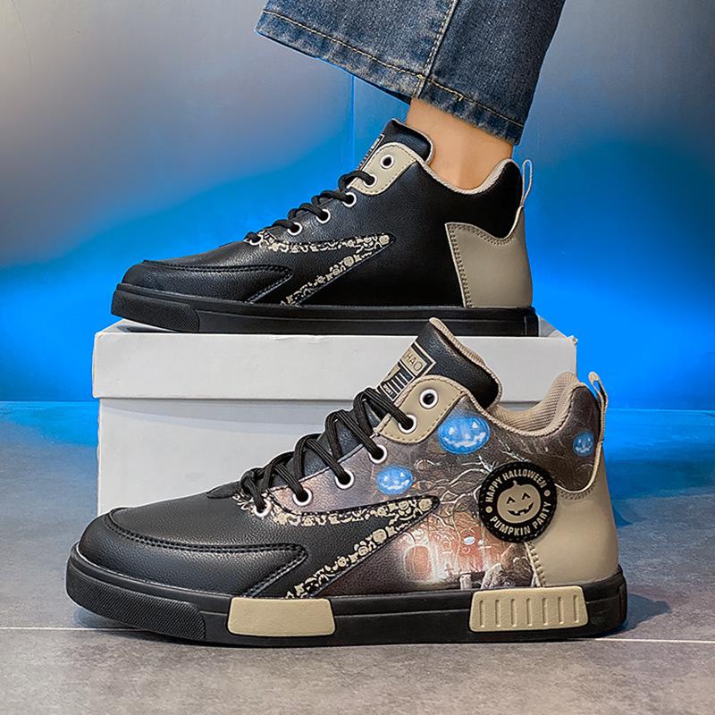 Large Size Men's Shoes Autumn High-top Shoes Men's Board Shoes Sneakers Men's Students 45 Teenagers 46 Trendy Shoes Size 47