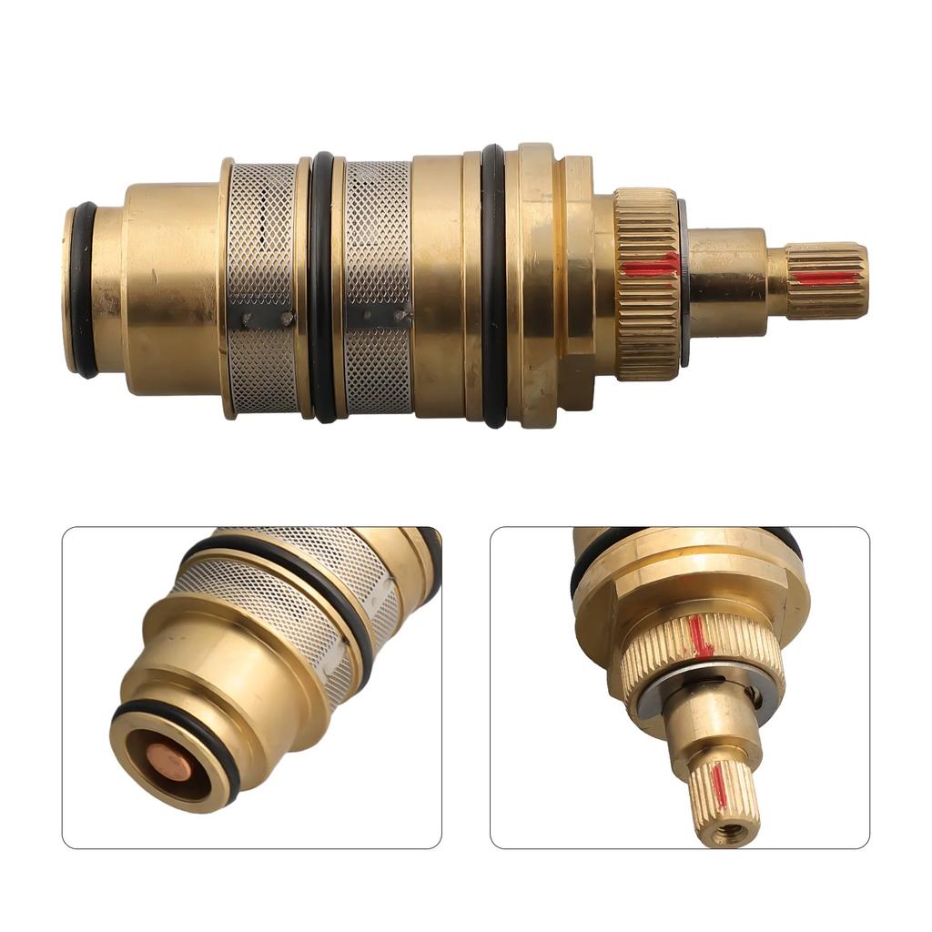 Brass Thermostatic Cartridge Temperature Control Valve Shower Bar Mixing Bathroom Water Temperature Control Faucet Cartridges