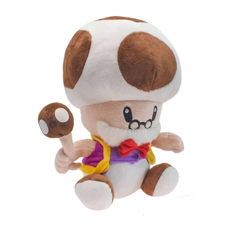 10" Super Mario Toad Mushroom Old Man Plush Toy Soft Doll For Kids And Collectors