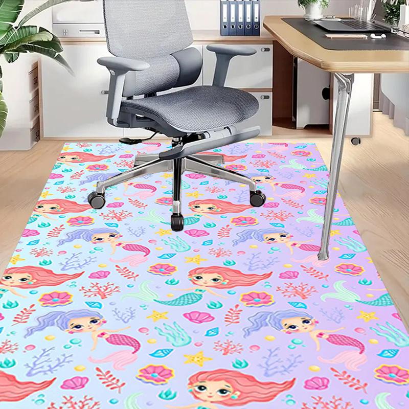 1PC Mermaid Shell Extra Large Non-Slip Floor carpet, Office, family, bedroom, Studio - Large Area RugJ0355