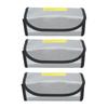 3Pcs Lipo Battery Safe Bag Fireproof Explosionproof Practical Safe Protection Bag for Storage Charging