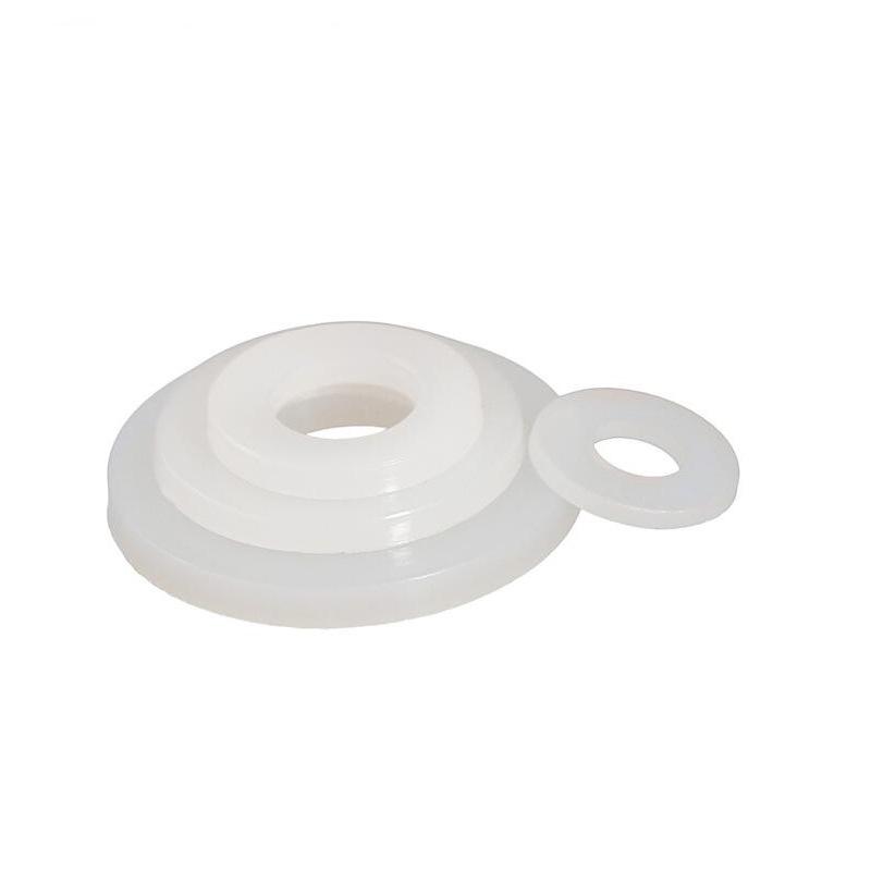 M2-M12 Wear-Resistant Nylon Insulating Washers, Round Hard Plastic, Available in White/Black