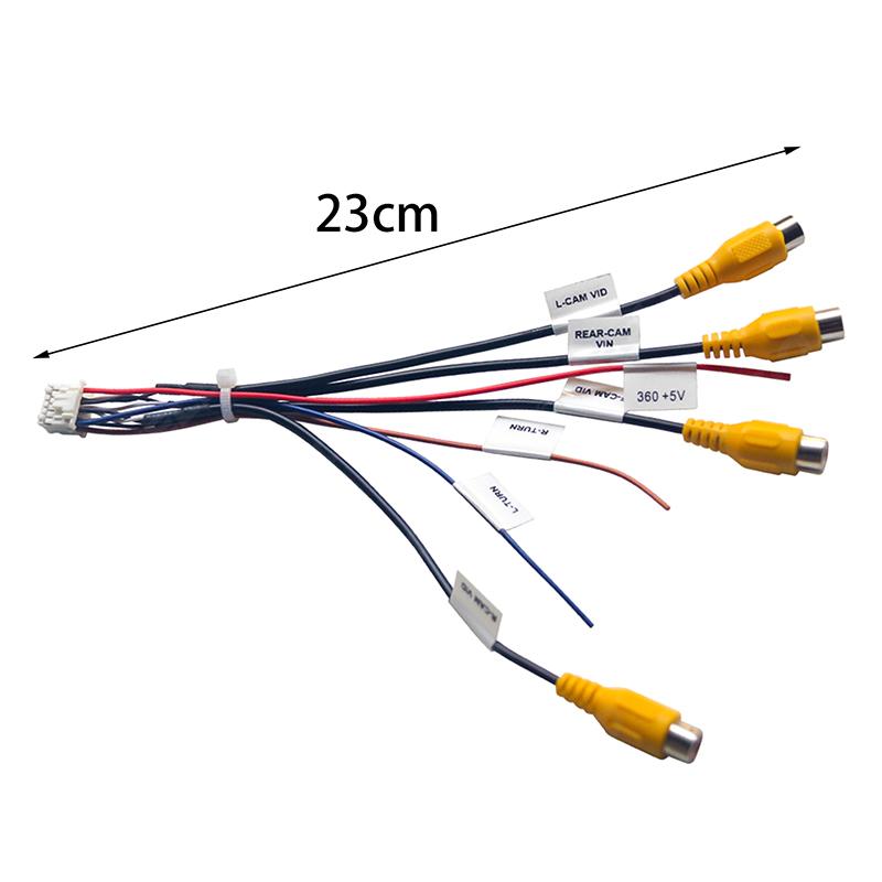 1 Pièce Accessoires DIY Pour Autoradio Android Avec Système de Caméra Panoramique 360 Intégré Adaptateur de Câble 12 Broches