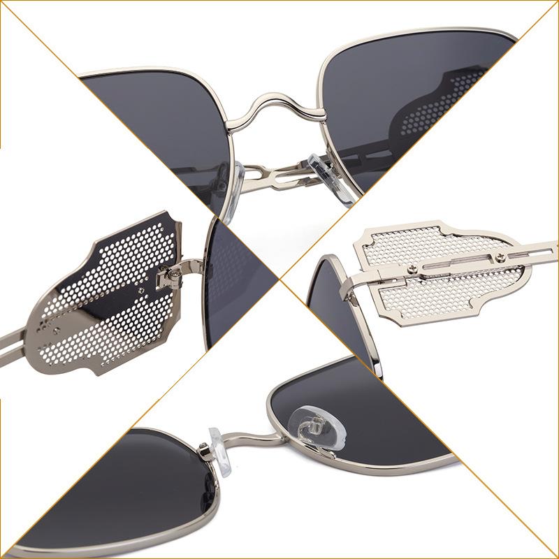 Steampunk Sunglasses Men'S Metal Side Windproof Sunglasses Box Glasses Sunglasses1914