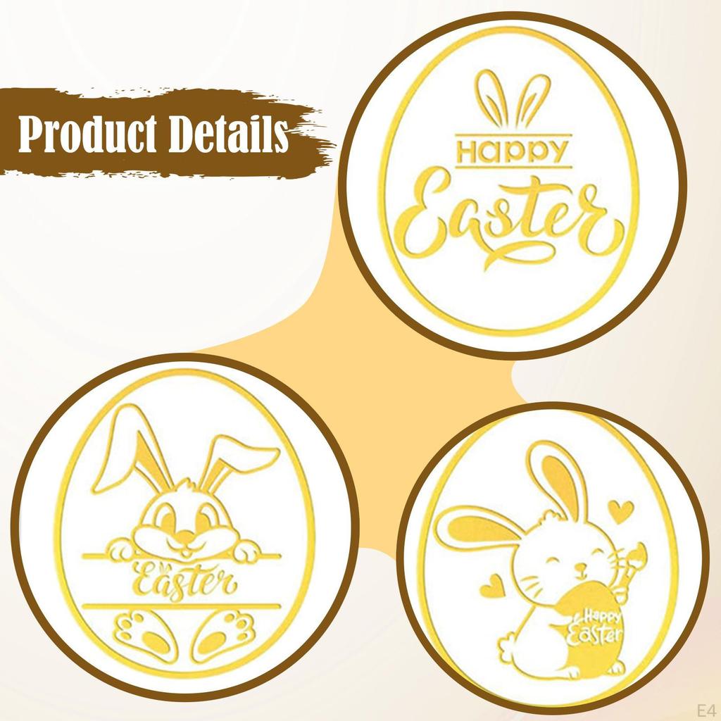 500 Pieces Easter Stickers Clear Gold Foil Design Self Sticky Bunny Gift Tags for
