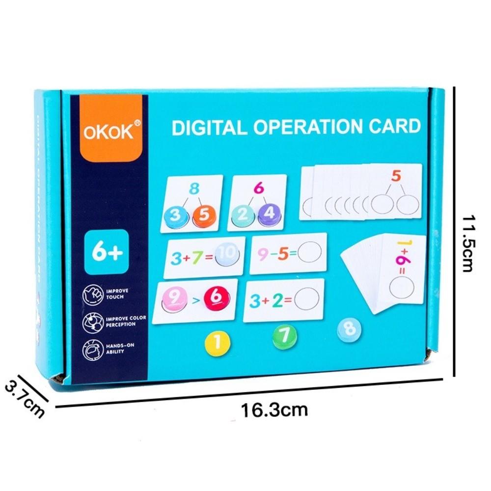 Colorful Digital Operation Card Addition and Subtraction Cognition Cards Brain-Stimulating Toys