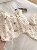 Summer Round Neck Short Sleeve Pajama Set for Women & Girls – Cute & Loose Fit