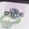Popular hot sale, exquisite gypsy star micro-inlaid zircon ring, fashionable wedding ring, ring accessories for women